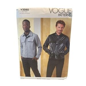 Vogue V2080 Men's Jacket Sewing Pattern Sizes 34-42 Modern Style